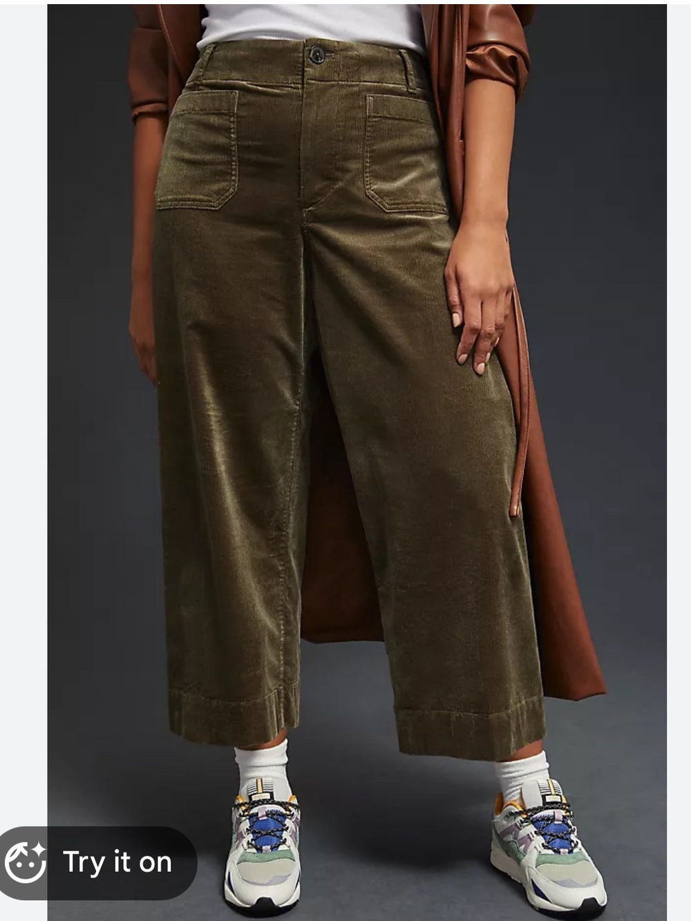 Anthropologie Maeve Colette Cropped Corduroy Pants size 34